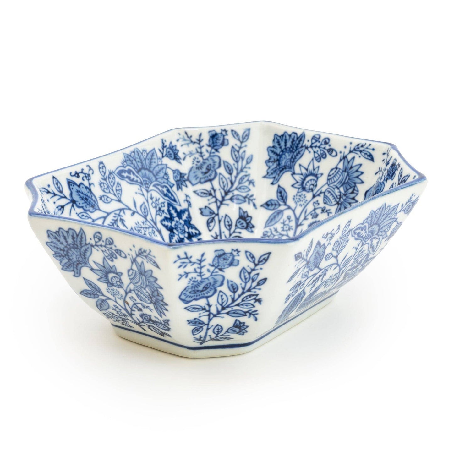 Sumatra Blue & White Rectangular Bowl 7” 4PK