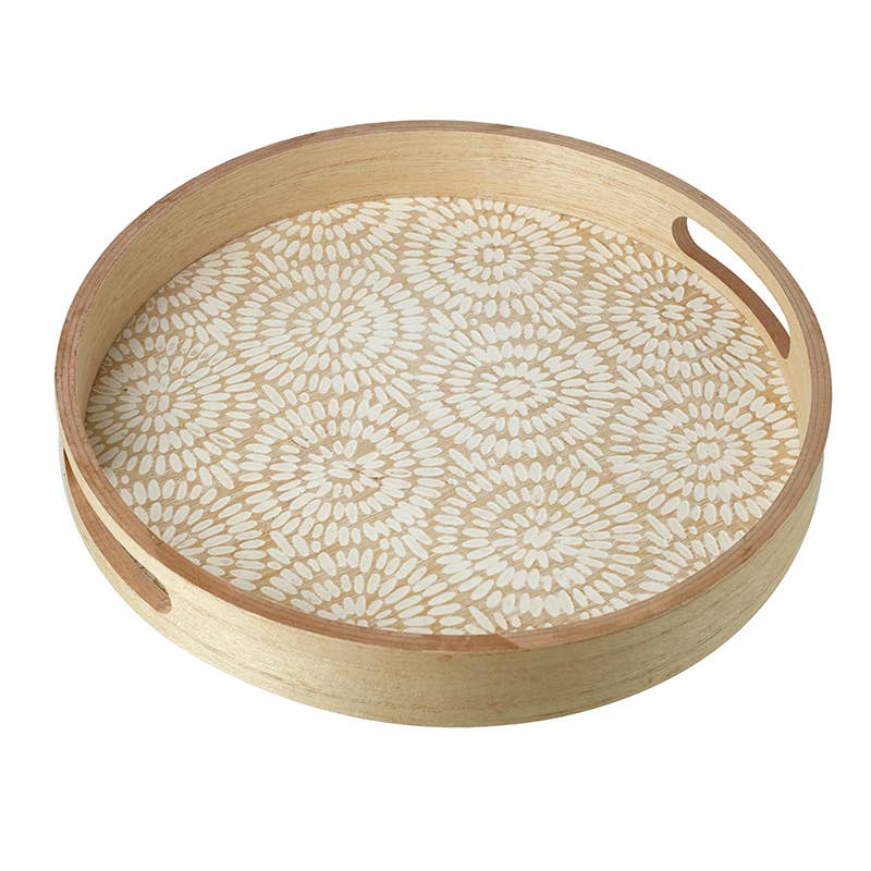 WOODEN ROUND TRAY