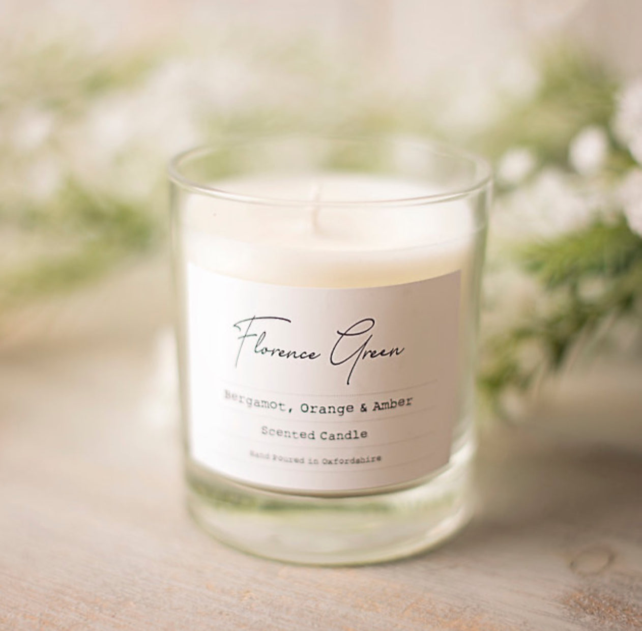 Bergamot, Orange & Amber Scented Candle