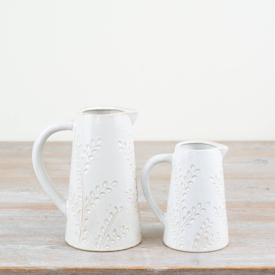 Embossed Leaf Design Jug, 12.7cm