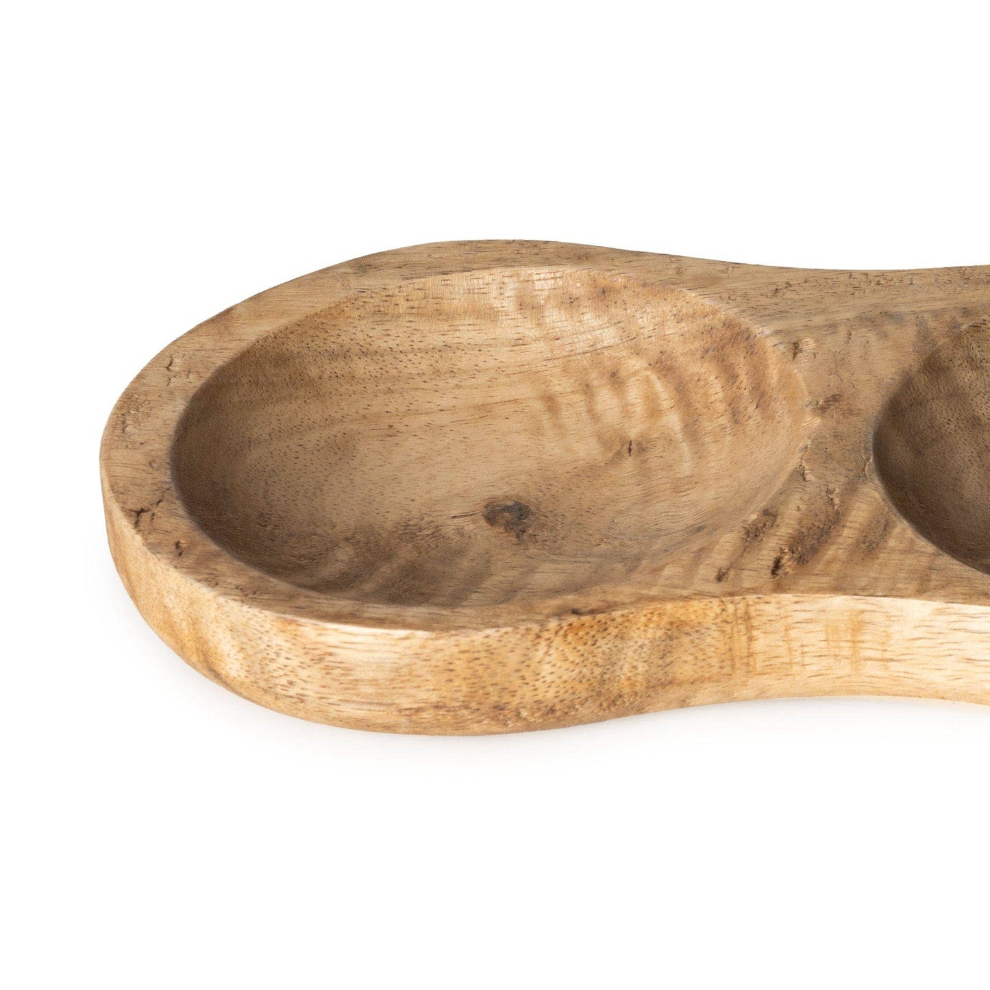 3-Section Dip Dish Mango Wood