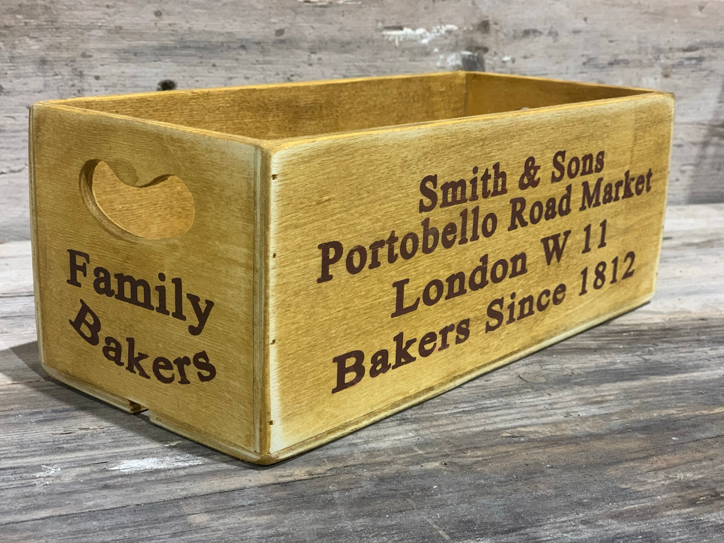 Portobello Road Market Wooden Crate