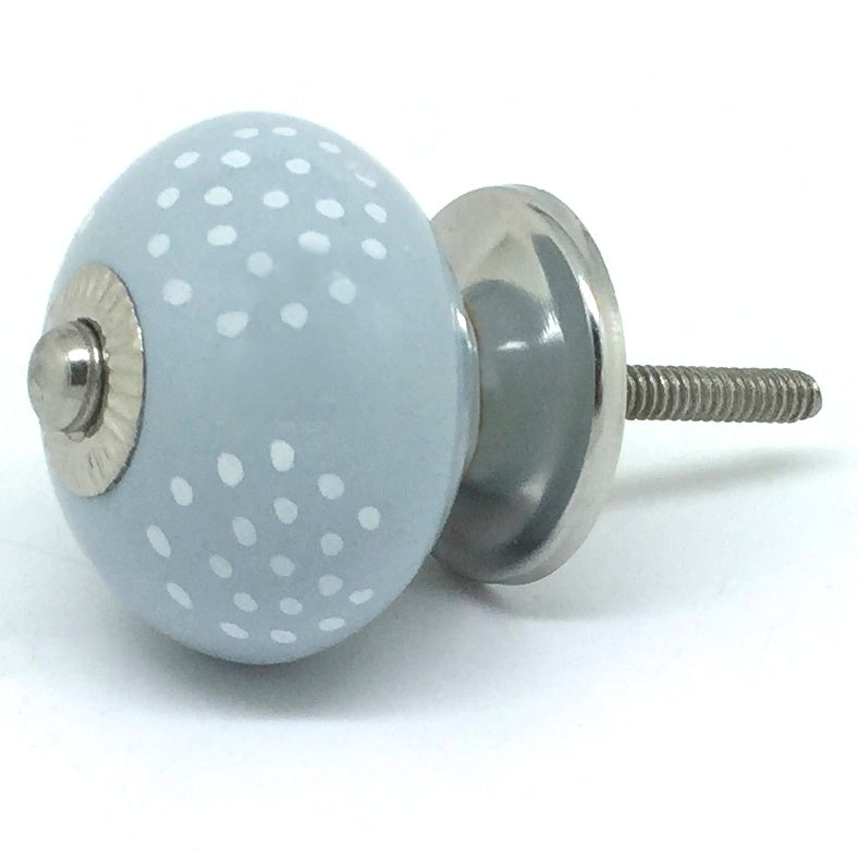 Pavilion Grey Snowflake Ceramic Knob