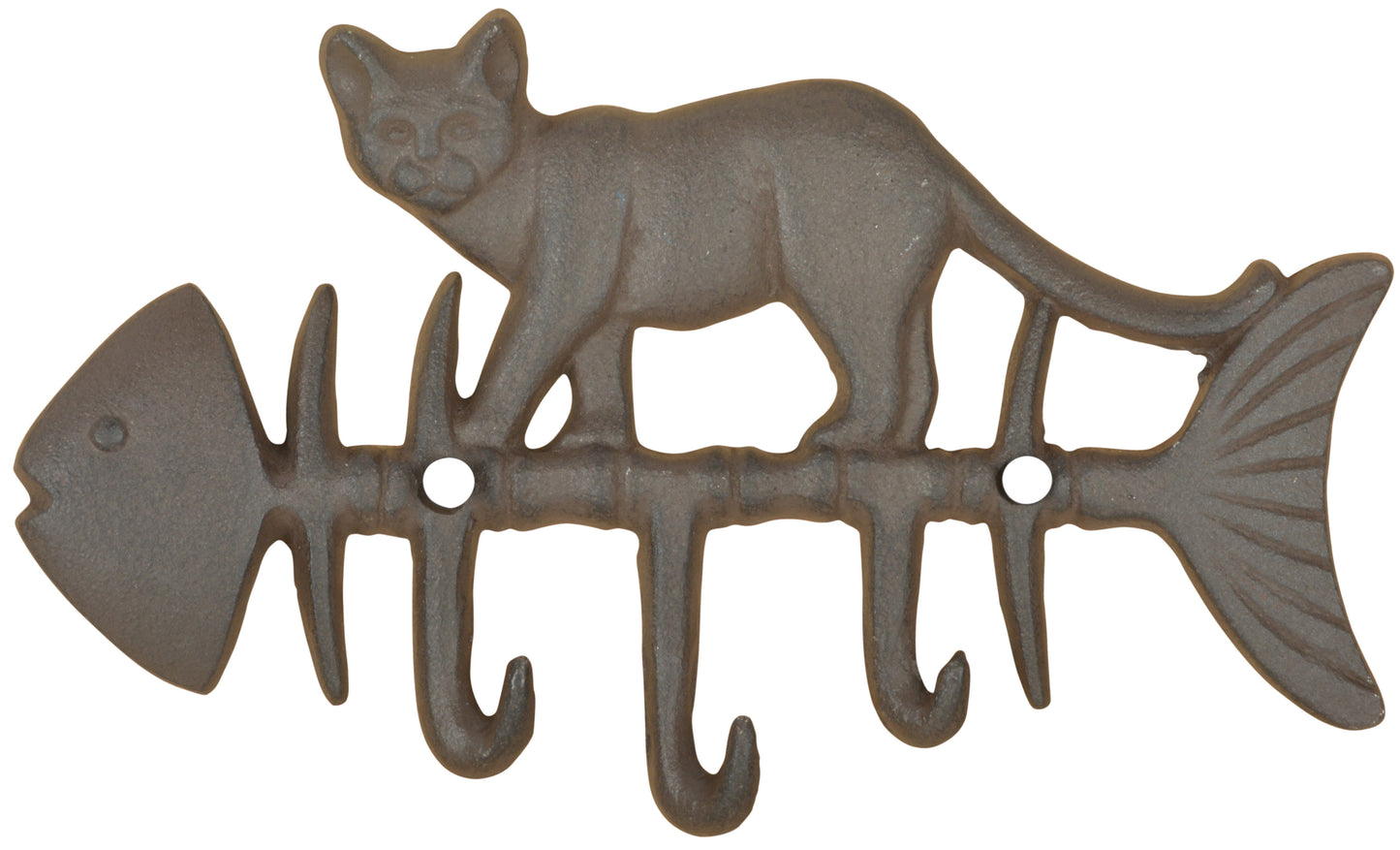 Cast Iron Cat & Fish Coat Hook