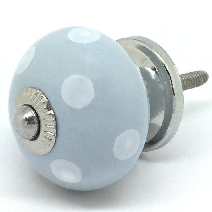 Pavilion Grey Polka Dot Ceramic Knob