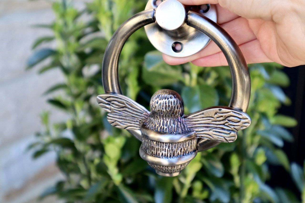 Pewter Bee Ring Door Knocker