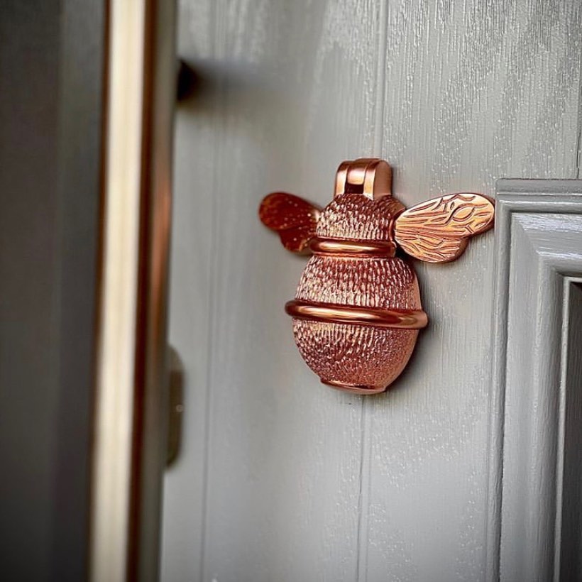 Rose Gold Bee Door Knocker