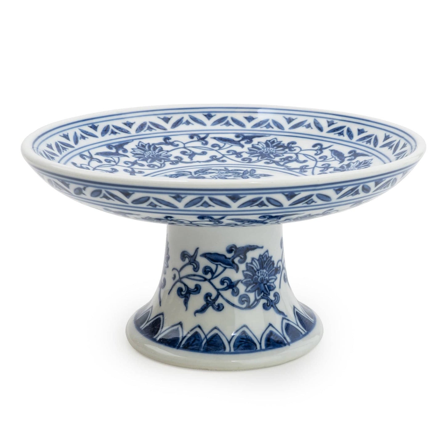 Sumatra Blue & White Cake Stand 8" 1PK