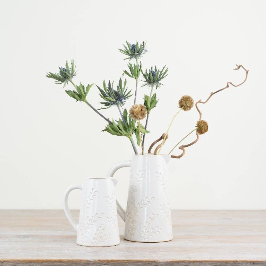 Embossed Leaf Design Jug, 12.7cm
