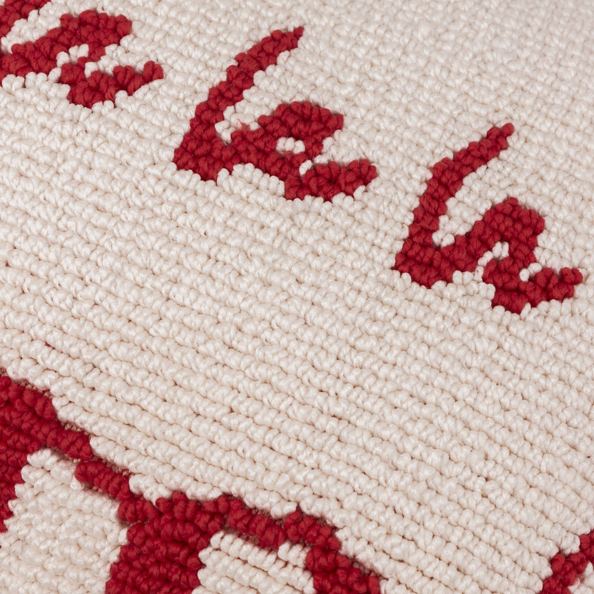 Candy Fa La La Tufted Cushion Red/White: Red/White / Polyester Filled / 30 x 50cm