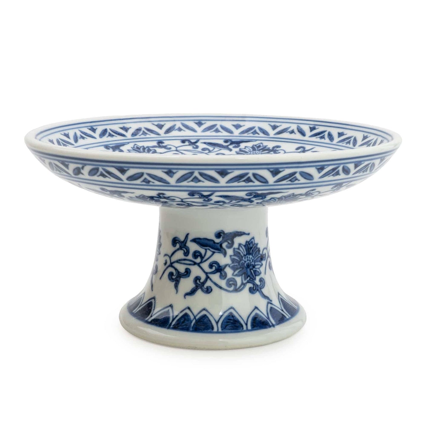 Sumatra Blue & White Cake Stand 8" 1PK