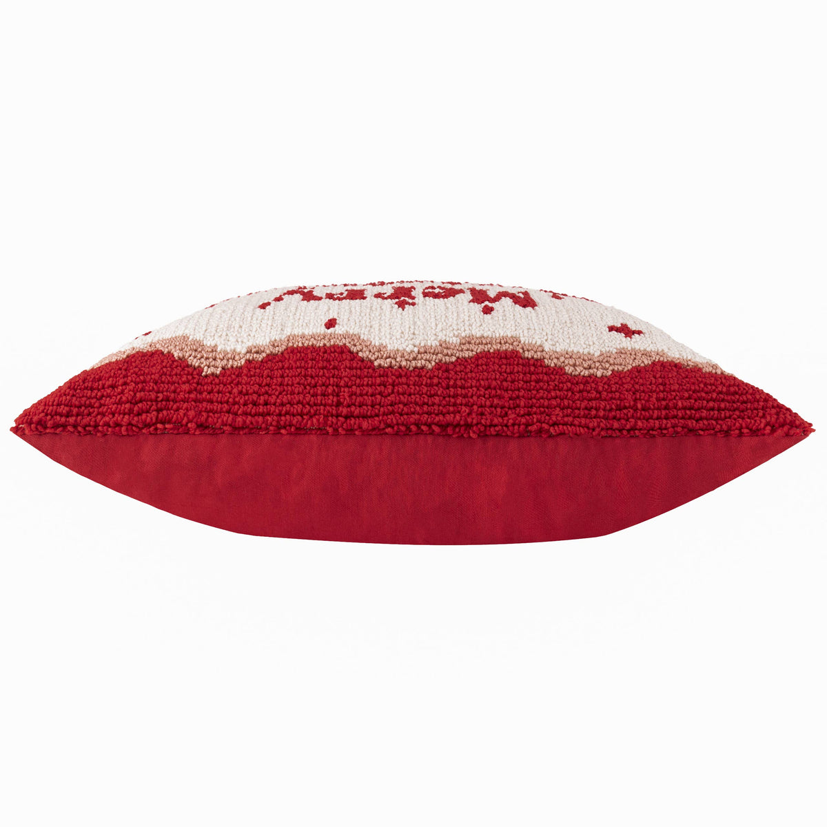 Candy Merry Christmas Tufted Cushion Red/White: Red/White / Polyester Filled / 30 x 50cm