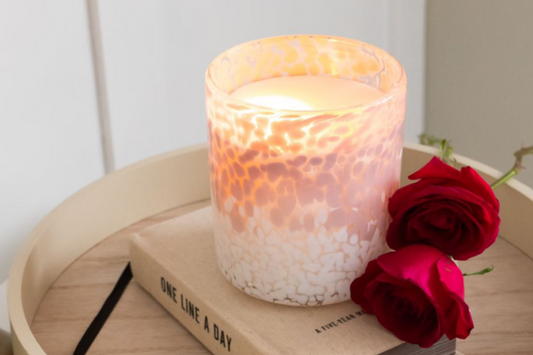 Pomegrante Noir Pink Speckled Large Scented Candle