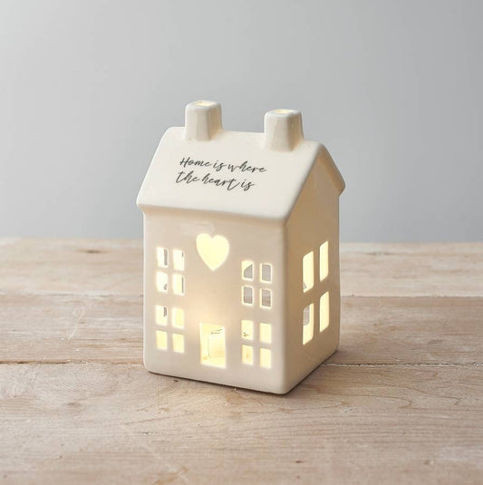 White Ceramic Candle House