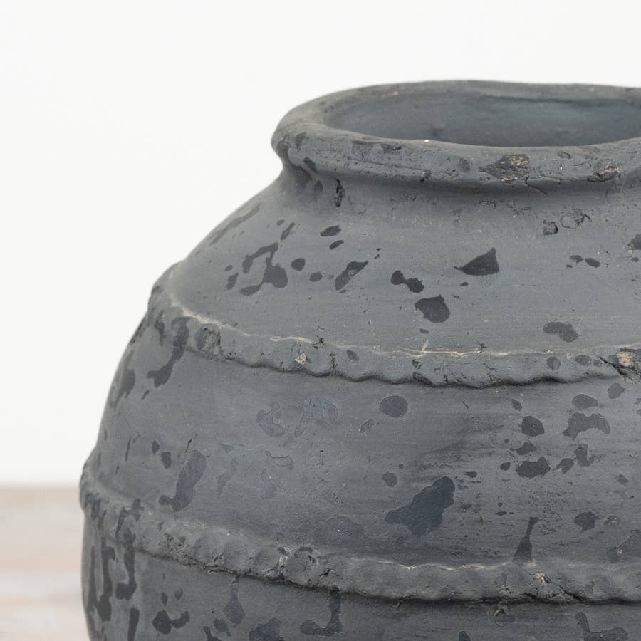 Terracotta Charcoal Vase, 25cm
