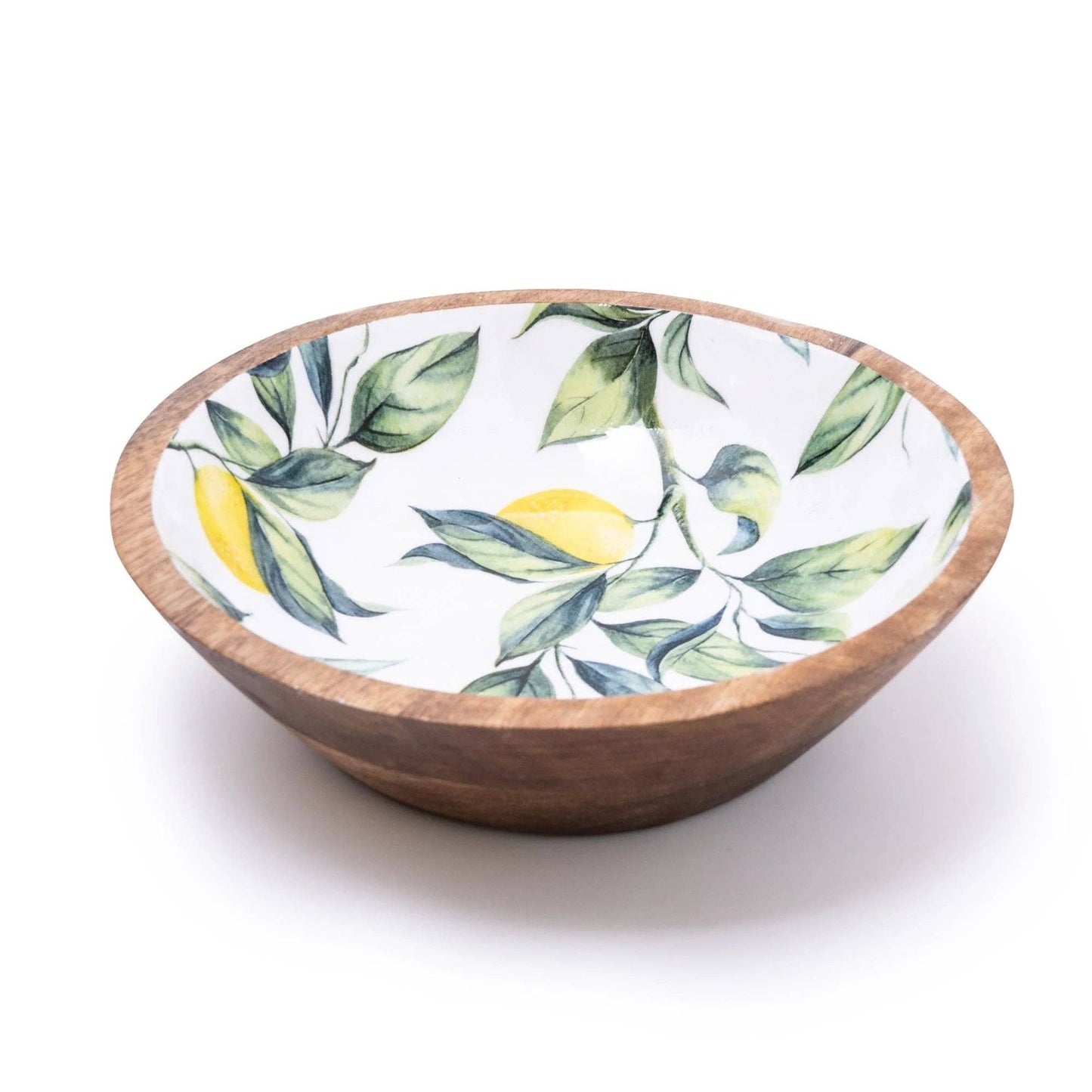 Enamelled Mango Wooden Dish With Inlay