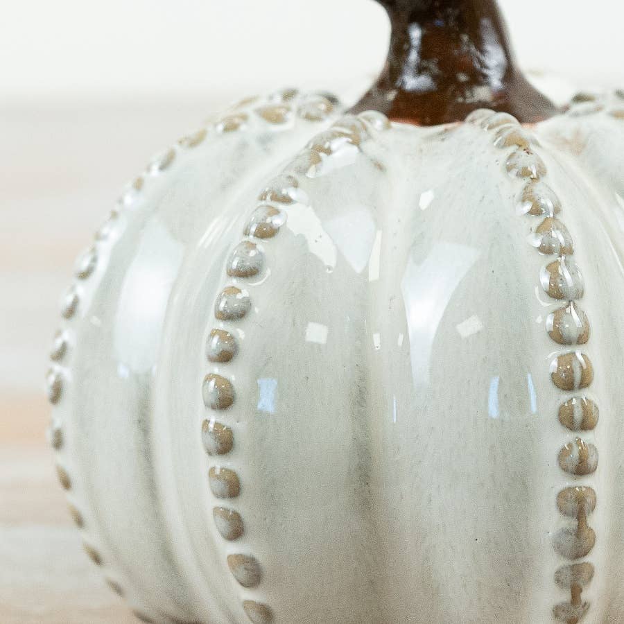 Glazed Pumpkin Ornament, 12.5cm