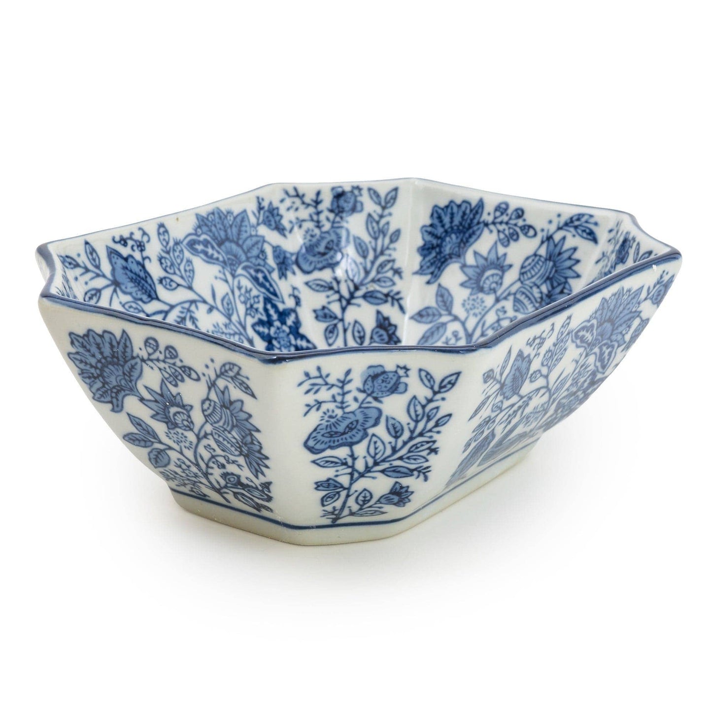 Sumatra Blue & White Rectangular Bowl 7” 4PK