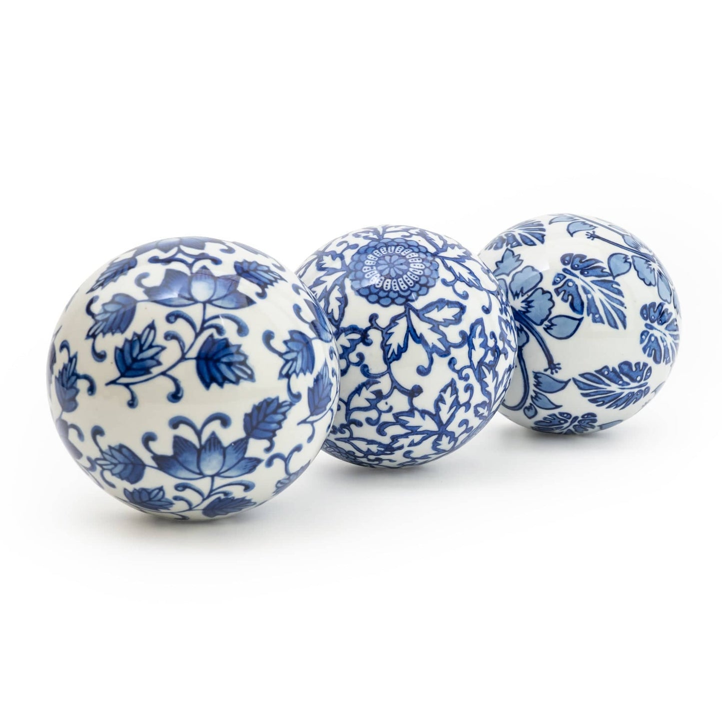 Blue & White Assorted Large Decorative Ball 10cm