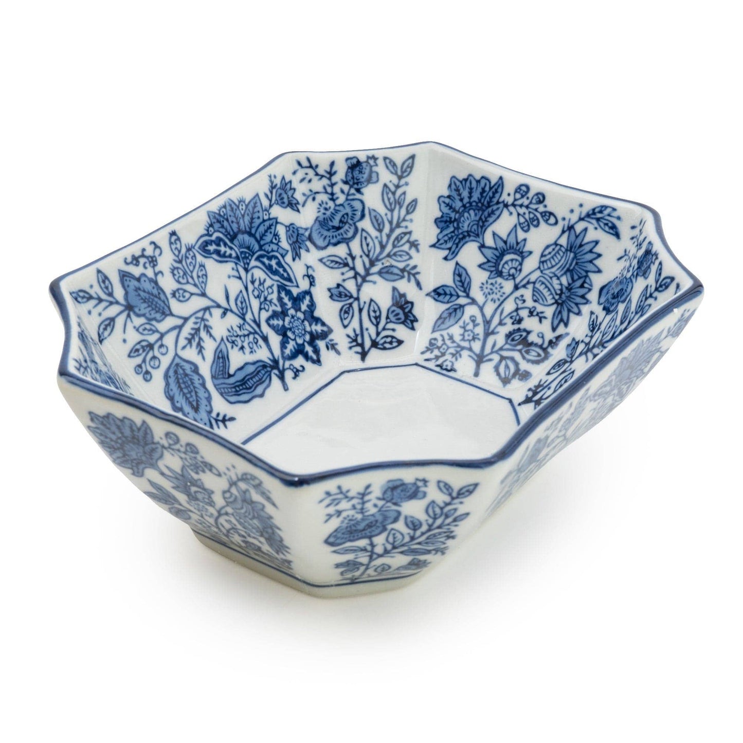 Sumatra Blue & White Rectangular Bowl 7” 4PK