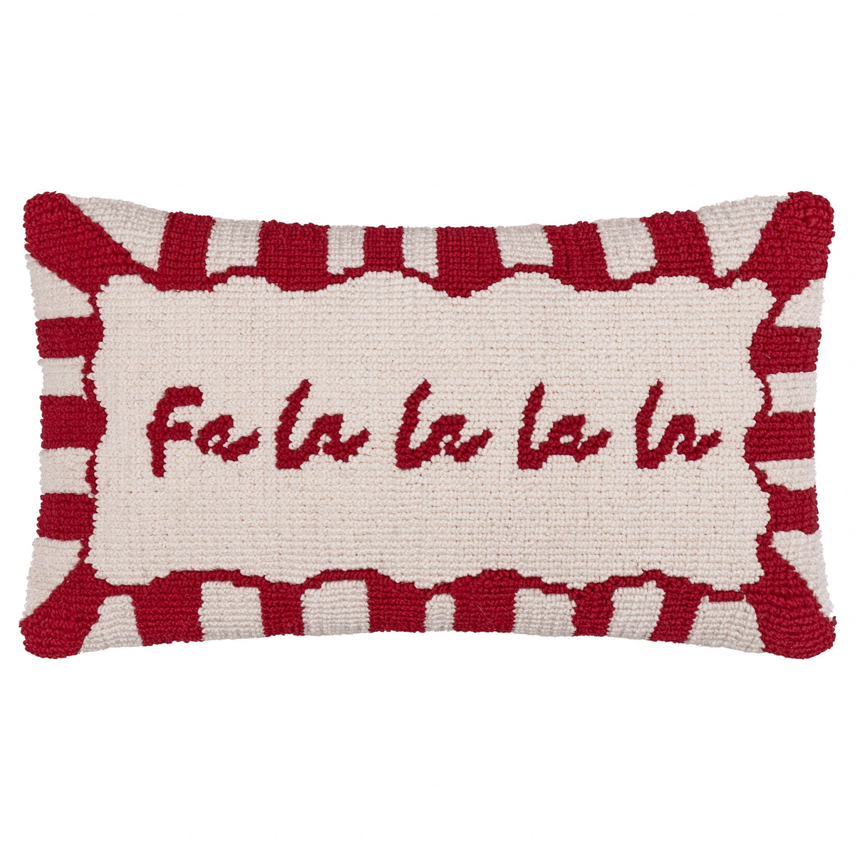 Candy Fa La La Tufted Cushion Red/White: Red/White / Polyester Filled / 30 x 50cm