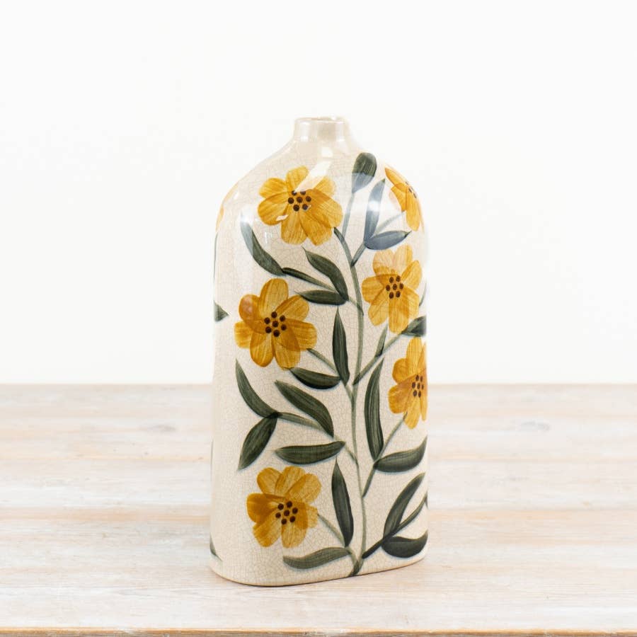 Glazed Bottle Top Vase