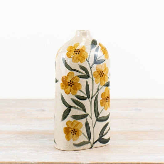 Glazed Bottle Top Vase