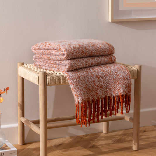 Weaver Herringbone Throw Rust: Rust / 130 x 180cm