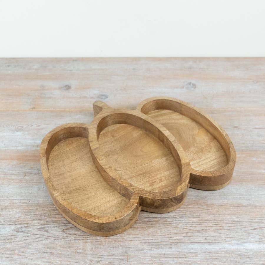 Pumpkin Wooden Serving Tray, 36cm