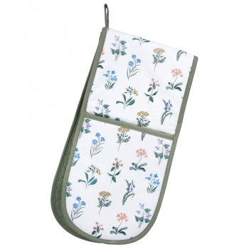 Gisela Graham Wild Flower Design Double Oven Glove