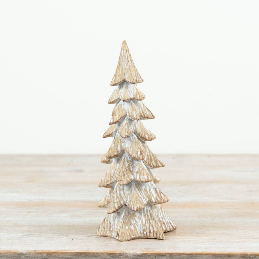 17.5cm Resin Wood Effect Tree Ornament