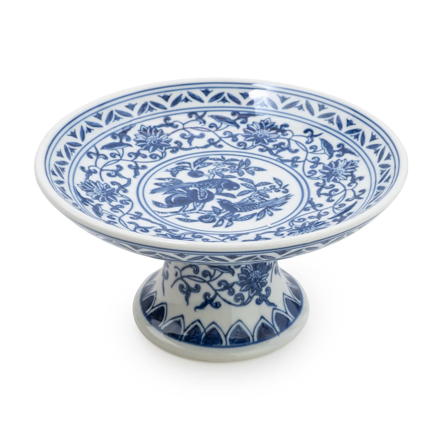 Sumatra Blue & White Cake Stand 8" 1PK