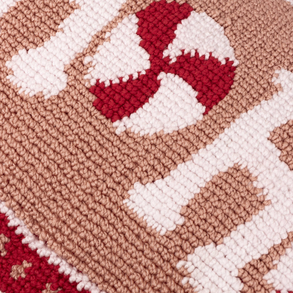 Candy Ho Ho Ho Tufted Cushion Pink/Red: Pink/Red / Polyester Filled / 30 x 50cm
