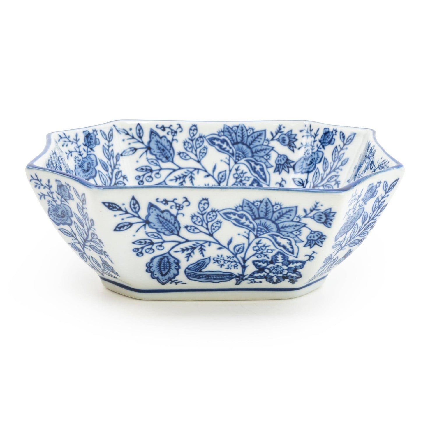 Sumatra Blue & White Rectangular Bowl 7” 4PK