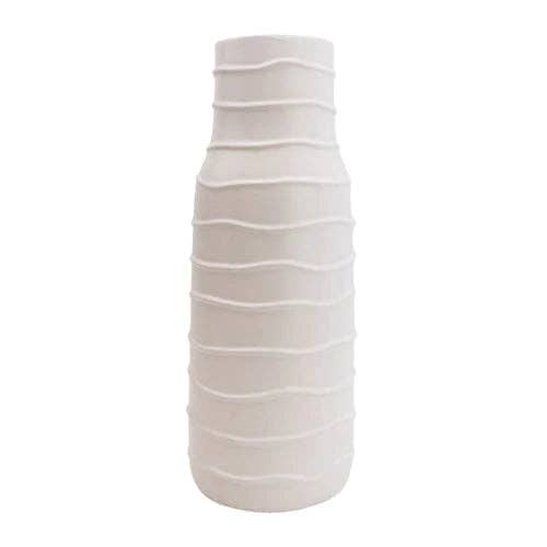 Large Conical Matt Cream Vase