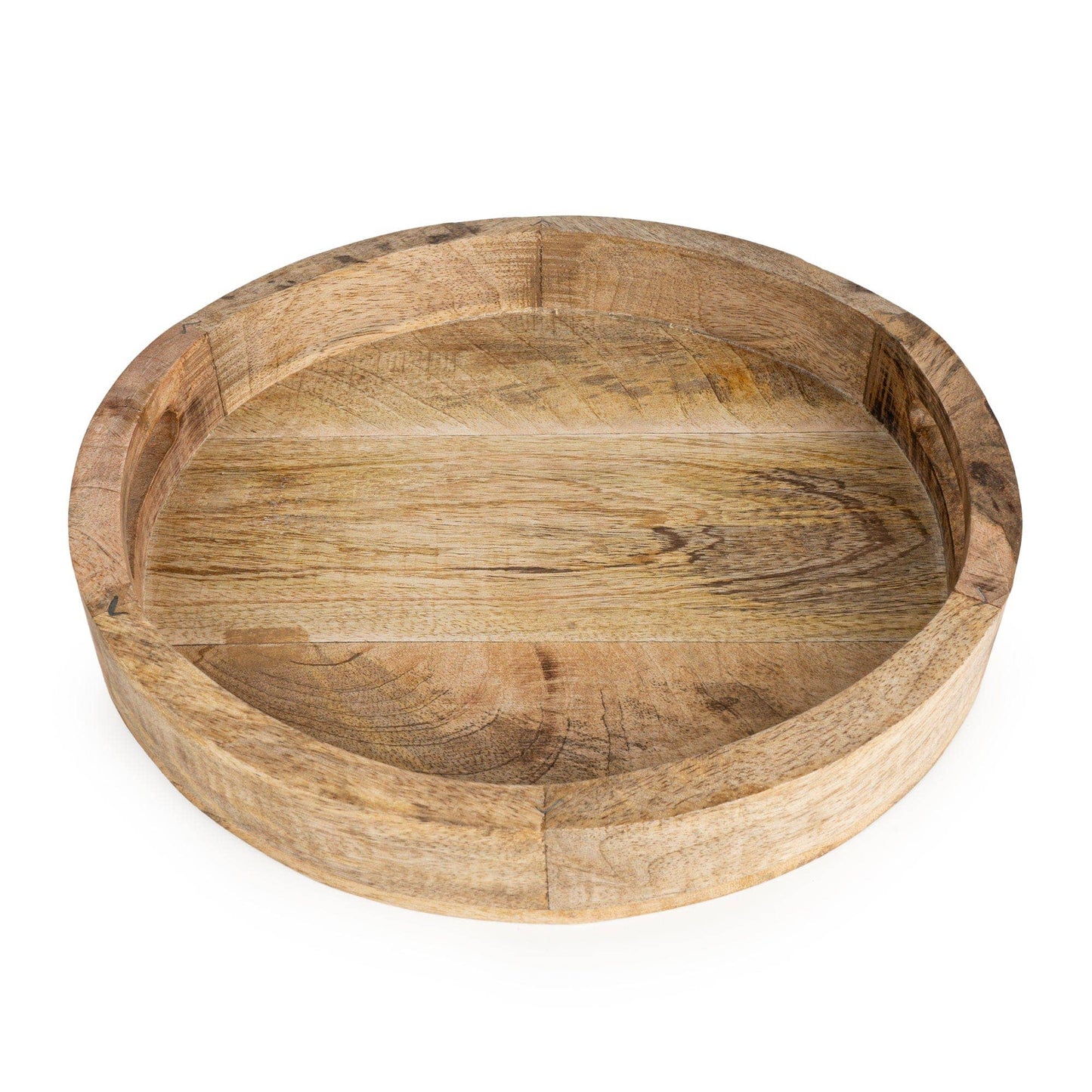Round tray plain mango wood