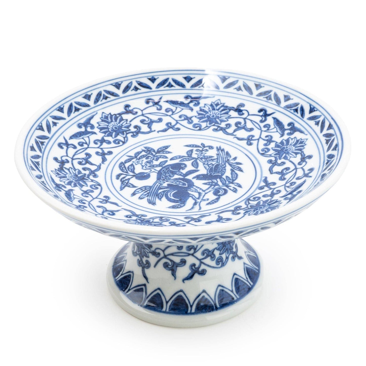 Sumatra Blue & White Cake Stand 8" 1PK