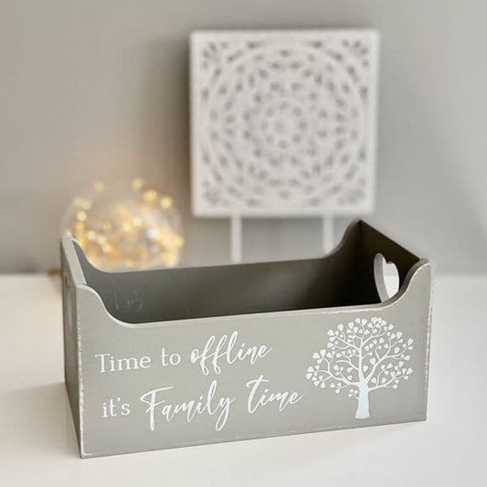 Time To Offline It's Family Time Crate.