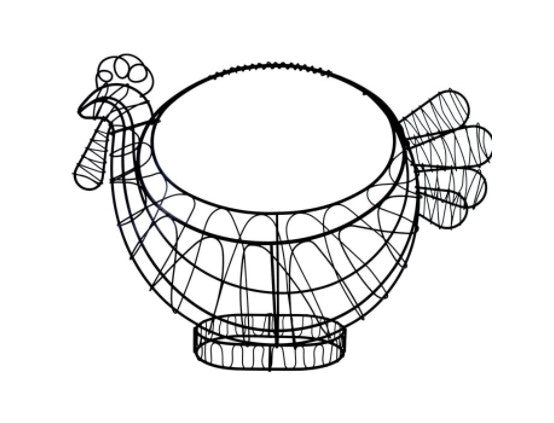 Wire Rooster Egg Basket