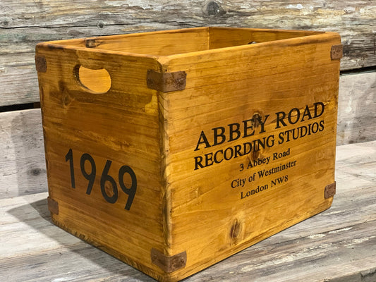 Abbey Road Wooden Vinyl Storage Crate