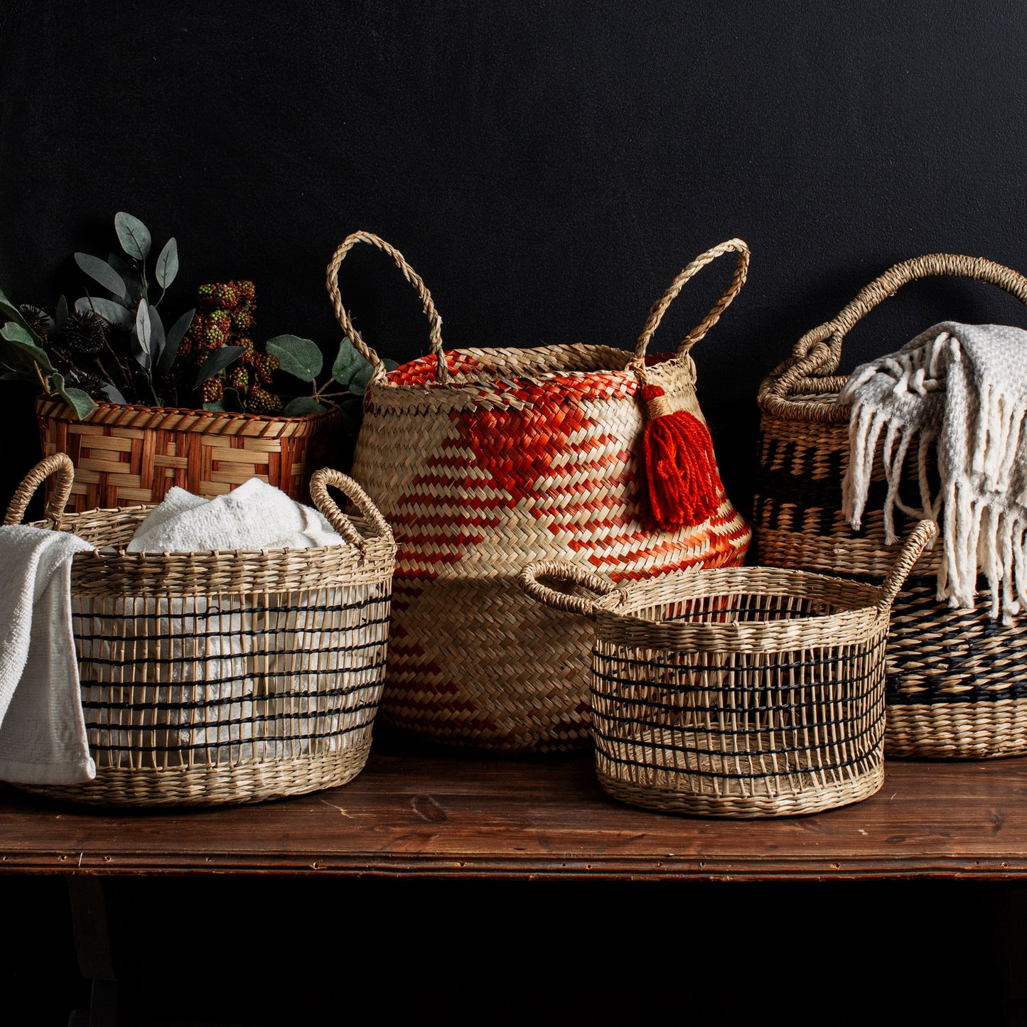 Seagrass Zig Zag Basket
