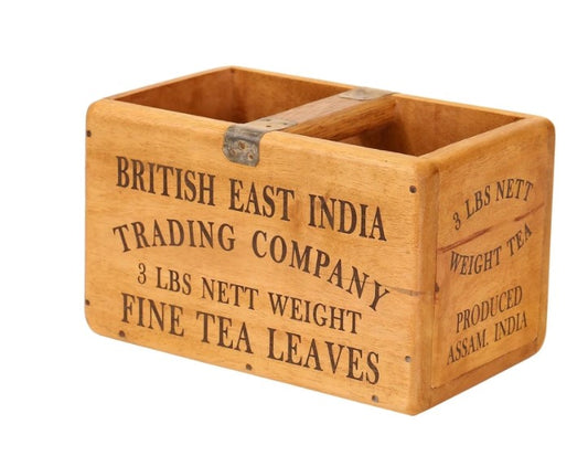 British East India Fine Tea Wooden Crate