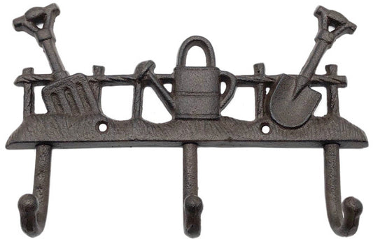 Cast Iron Garden Tools Multi Coat Hook