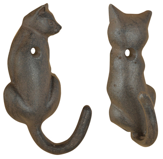 Cast Iron Single Cat Coat Hook