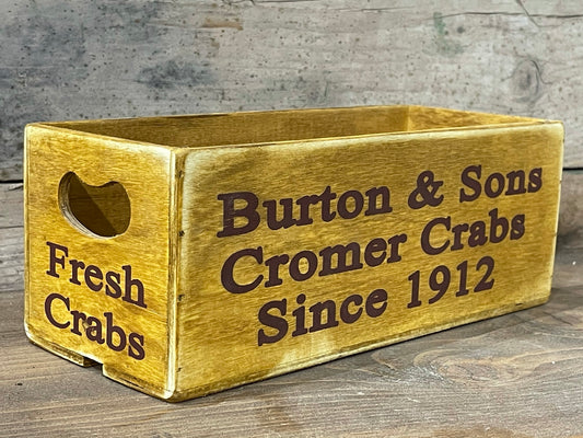 Burton & Sons Cromer Crabs Wooden Crate