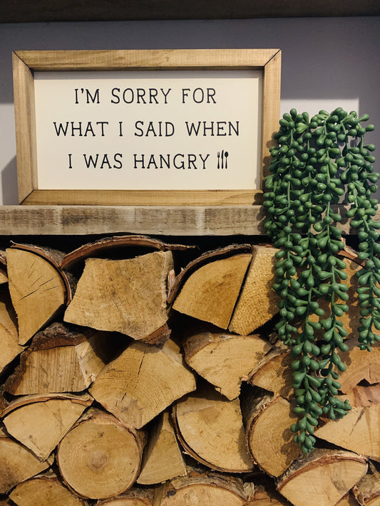 Hangry Framed Sign