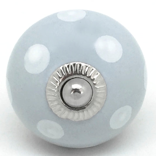 Pavilion Grey Polka Dot Ceramic Knob