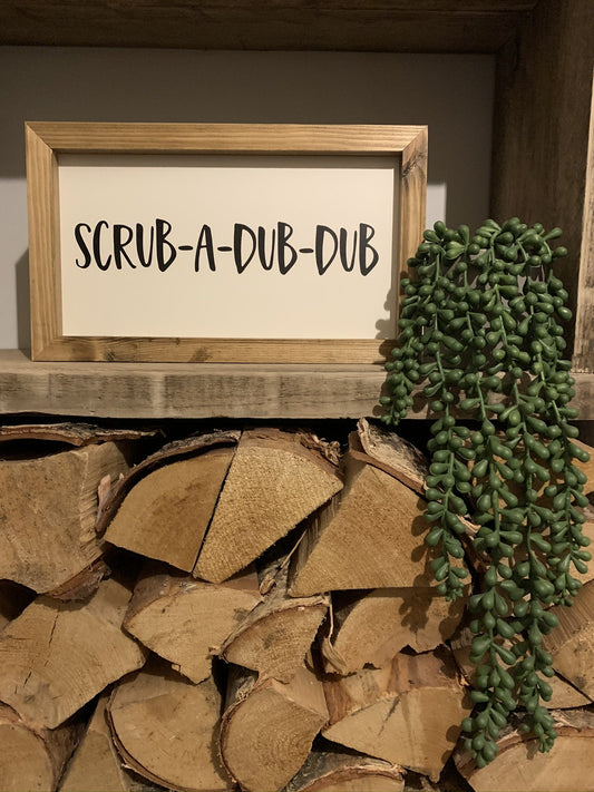 Scrub A Dub Dub Framed Sign